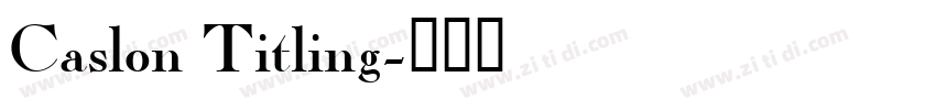 Caslon Titling字体转换